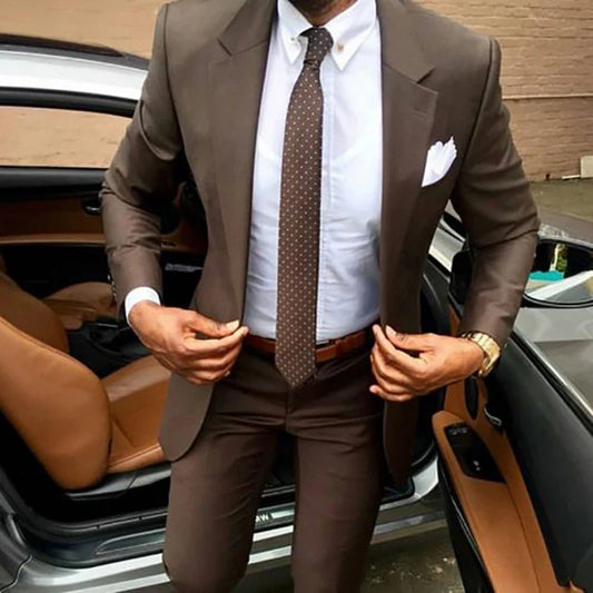 Latest Brown Men's Suit