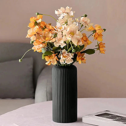 Plastic Flowers Vase