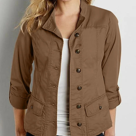 Woman Fashion Button Down Jackets