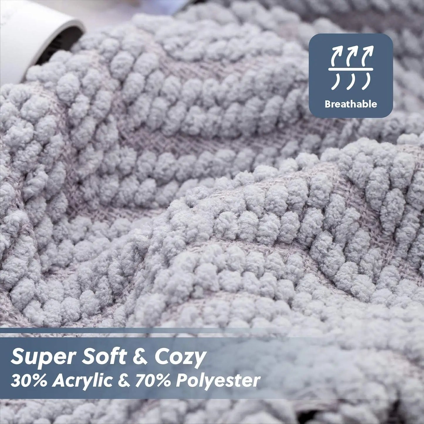 Grey Throw Soft Blanket