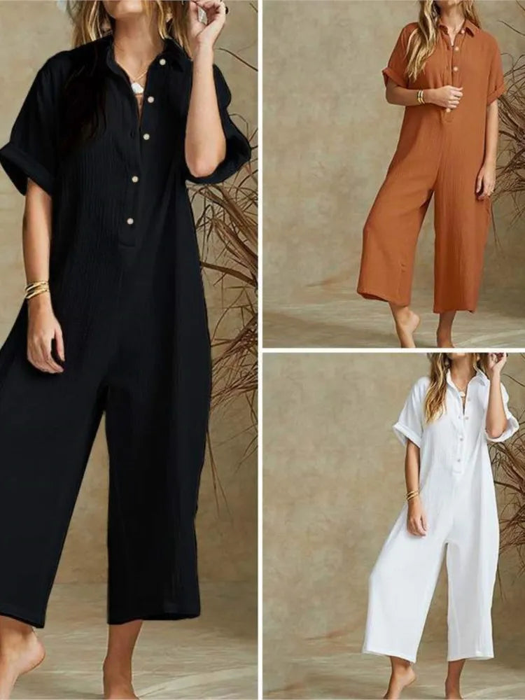 Summer Casual Workwear Jumpsuit