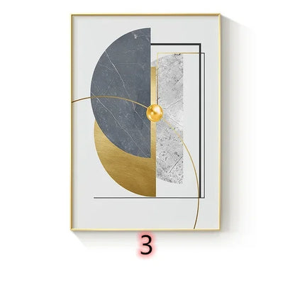 Modern Golden Abstract Geometric Art