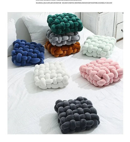 Knotted Square Stuffed Cushion