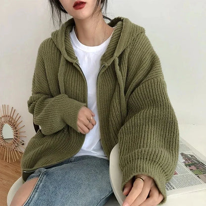 Zipper Cardigan Sweater