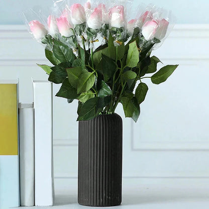 Plastic Flowers Vase