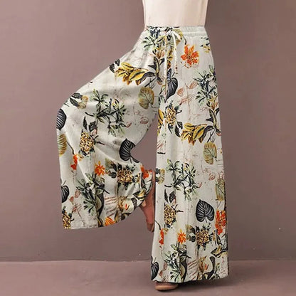 Women Floral Print Wide Leg Pant