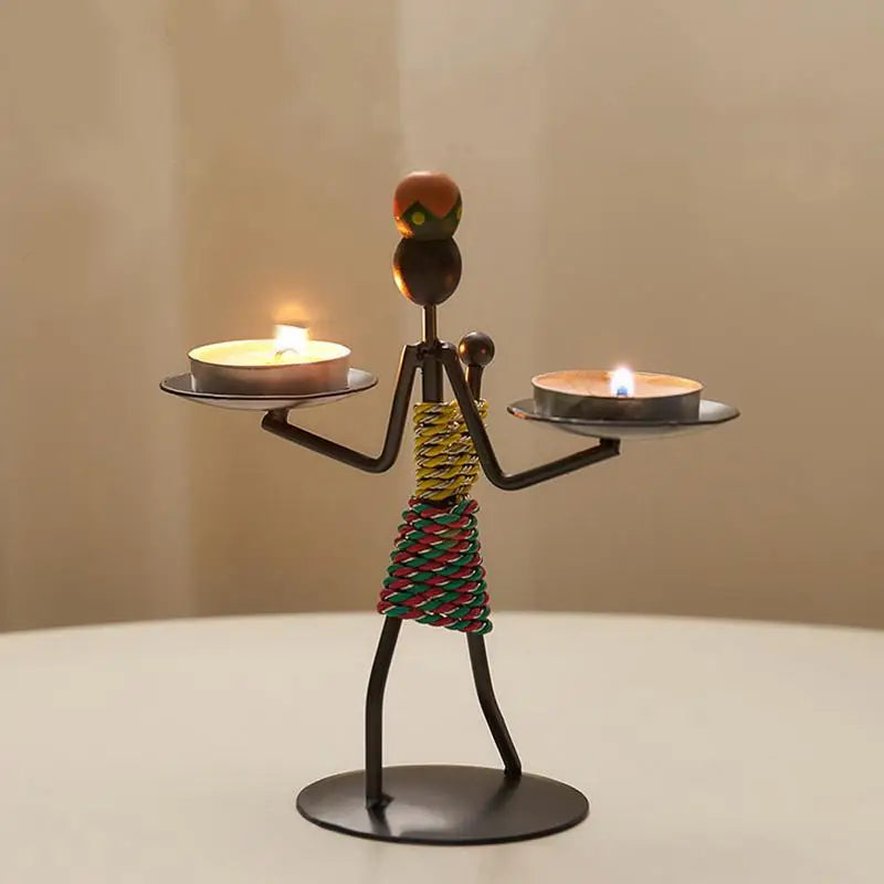 Creative Iron Candle Holder