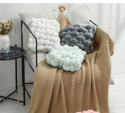 Knotted Square Stuffed Cushion