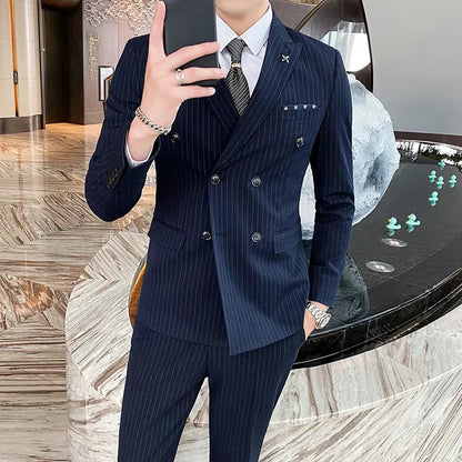 Formal Stripe Men Suits