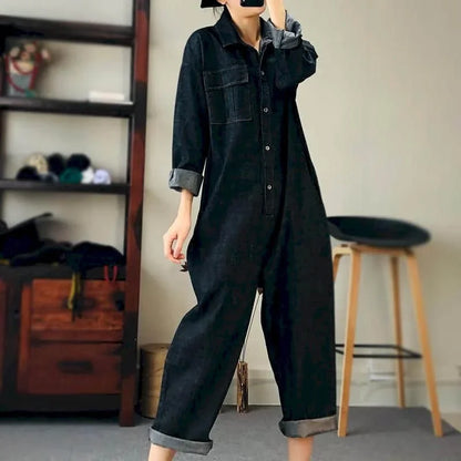 Oversized Denim Jumpsuit