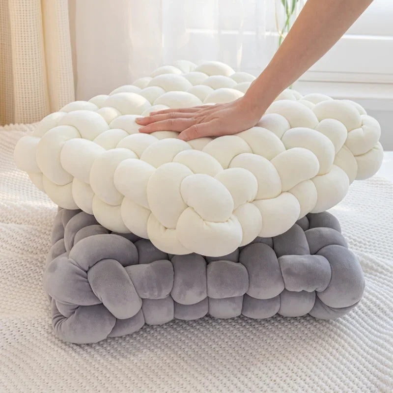 Knotted Square Stuffed Cushion