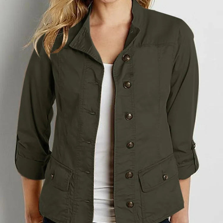 Woman Fashion Button Down Jackets