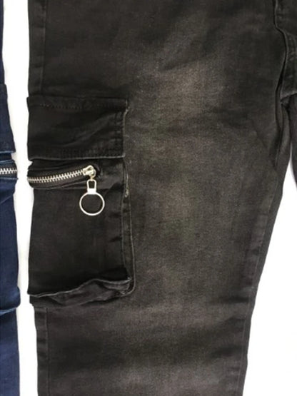 Jeans Men Denim Cargo Pants