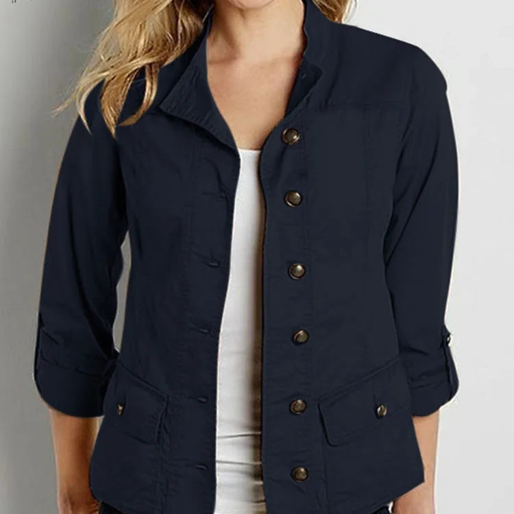 Woman Fashion Button Down Jackets