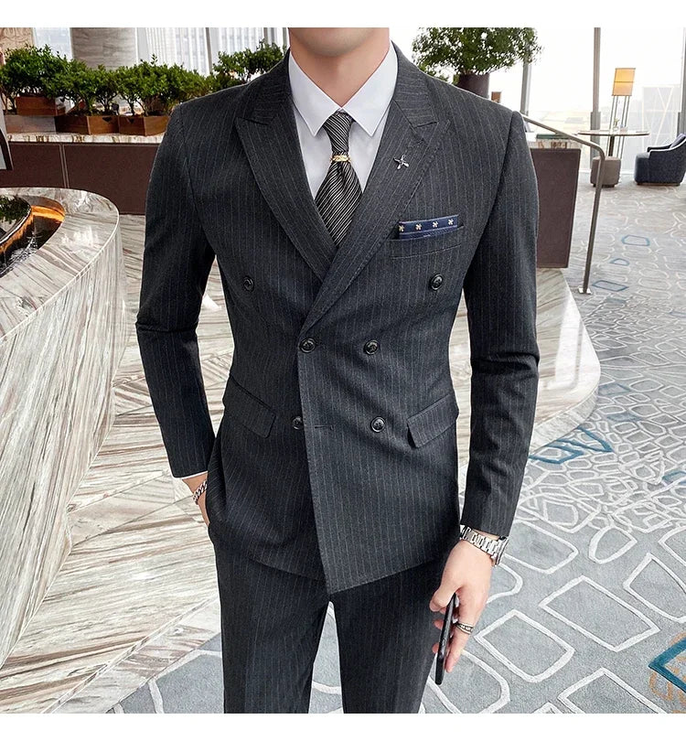 Formal Stripe Men Suits