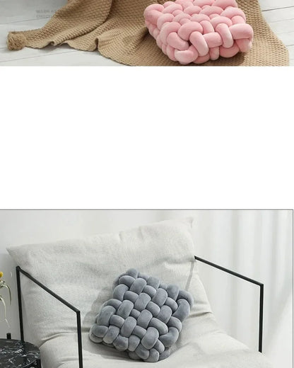 Knotted Square Stuffed Cushion