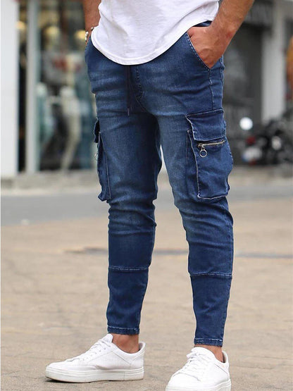 Jeans Men Denim Cargo Pants