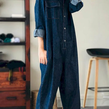 Oversized Denim Jumpsuit